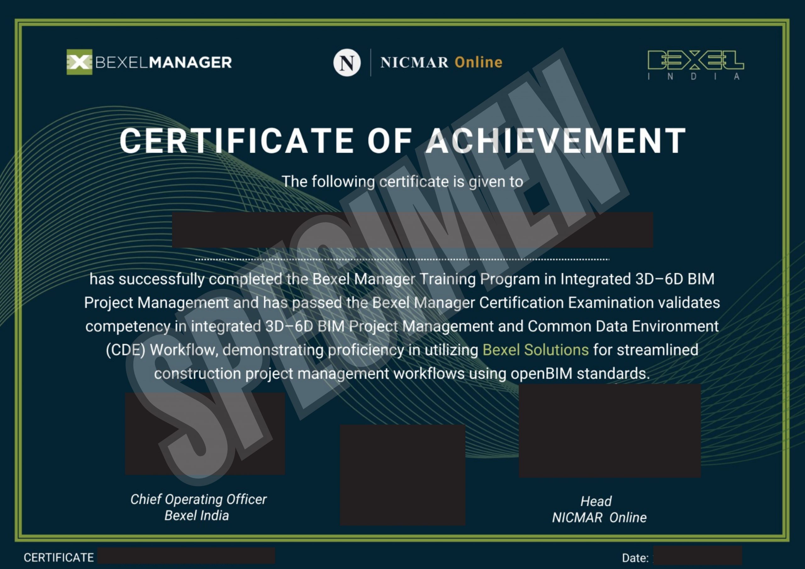 NICMAR Online Certificate of Completion
