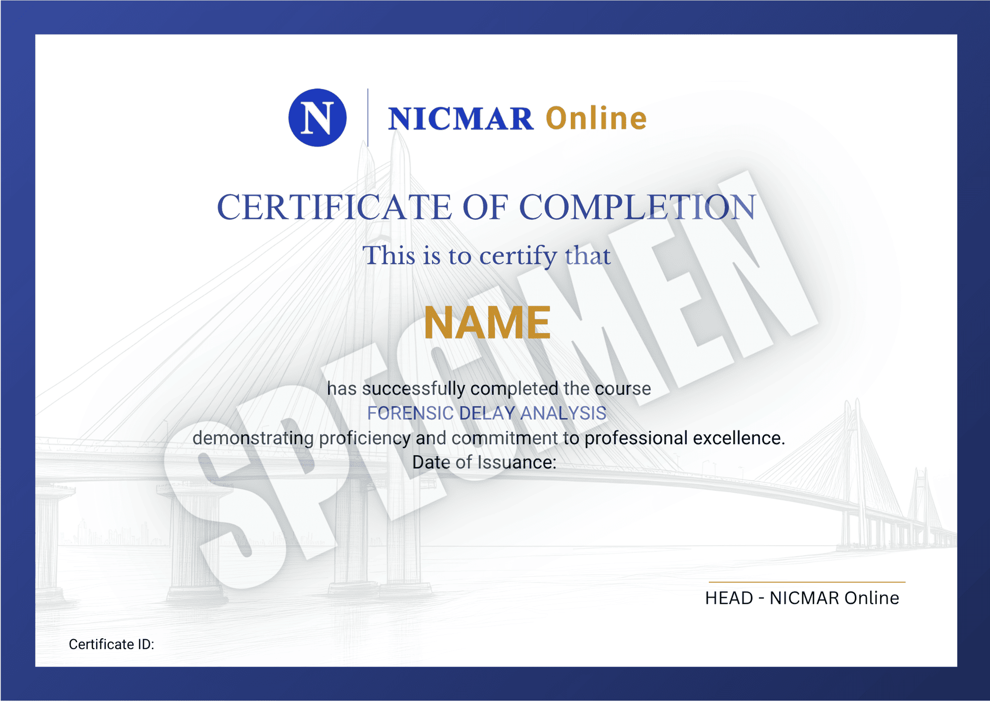 NICMAR Online Certificate of Achievement